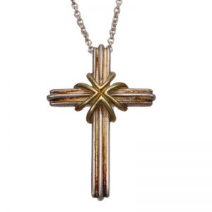 Tiffany SV925, K18 cross pendant